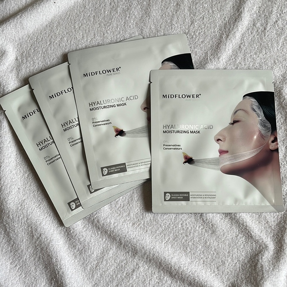 Midflower Pure Series, Hyaluronic Acid Moisturizing Mask, sheet mask